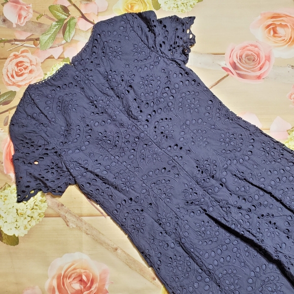 Boden navy blue eyelet dress - Picture 3 of 9